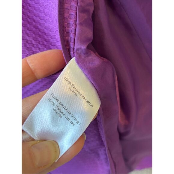 NWOT AKRIS PUNTO Magenta Purple Textured Cotton blazer, Sz 8, $1,125 B38 - Picture 6 of 10